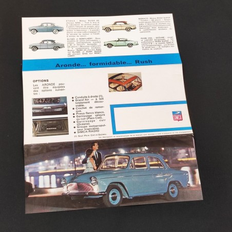 Brochure deplian Aronde testo in francese 21x10 cm