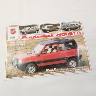 Lotto di 3 brochure auto Panda Rock Moretti Panda 750 S 4x4 Fire e Furgonetta