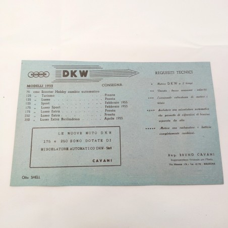 Brochure produzione auto Union e moto DKW anno 1955