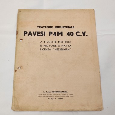 Catalogo trattore Pavesi PAM 40 cv. 4 ruote motrici licenza Hesselman