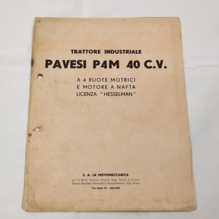Catalogo trattore Pavesi PAM 40 cv. 4 ruote motrici licenza Hesselman