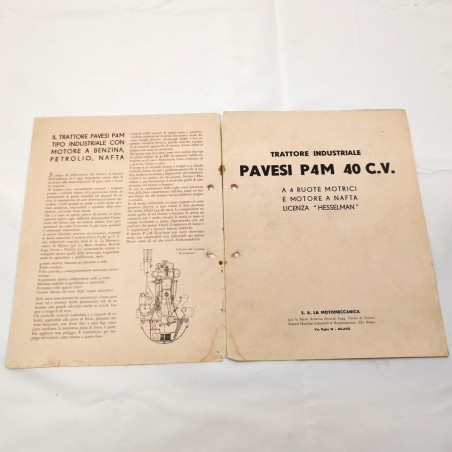 Catalogo trattore Pavesi PAM 40 cv. 4 ruote motrici licenza Hesselman