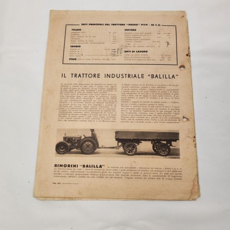 Catalogo trattore Pavesi PAM 40 cv. 4 ruote motrici licenza Hesselman
