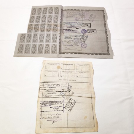 Lotto di 2 certificati azionari Isotta Fraschini 1947 uno con cedole