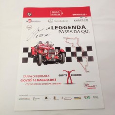 Opuscolo Millemiglia 2013 con autografo Sterling Moss