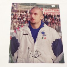 Fotografia 20x25 cm Gianluca Vialli con autografo originale