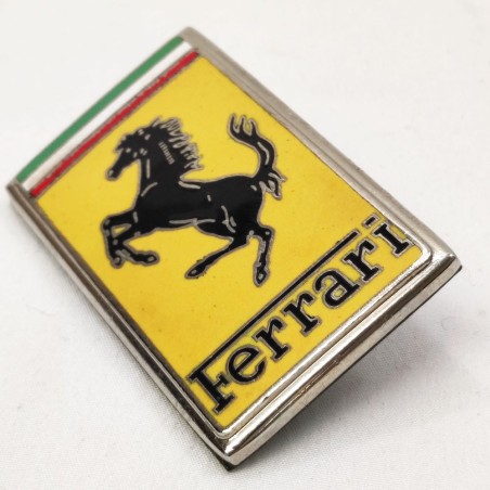 Ferrari placca frontale da cofano con smalti 33x58 mm