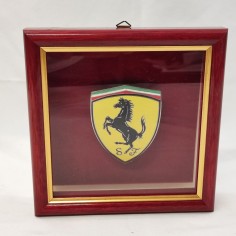 Ferrari placca a scudetto grande in quadro 21x21 cm 2