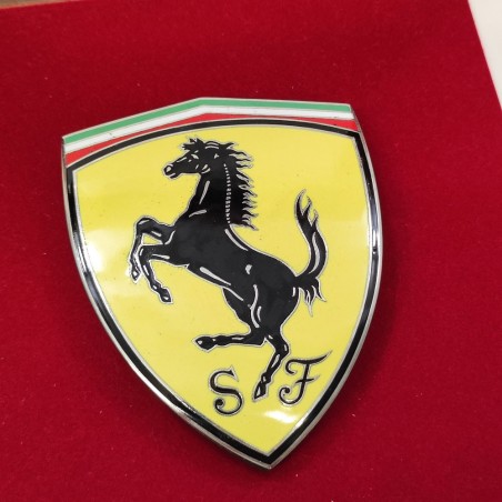 Ferrari placca a scudetto grande in quadro 21x21 cm