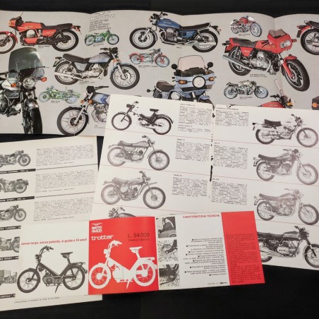 Lotto di 4 brochure dépliant originali Moto Guzzi anni 70