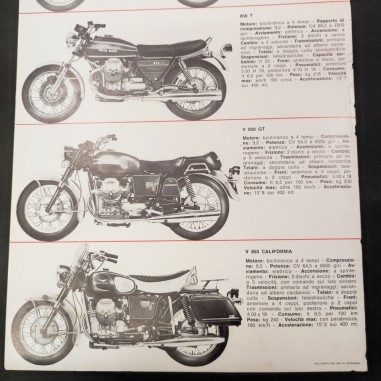 Brochure Moto Guzzi Cardellino 65 cc anno 1956 scritte a penna al retro.