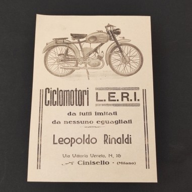 Ciclomotore LERI volantino originale 17x24 cm