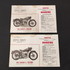 MOTO RONDINE Lotto di due brochure stessi modelli
