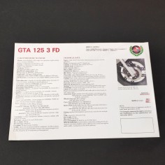 Garelli GTA 125 3 FD brochure depliant molto buono 2