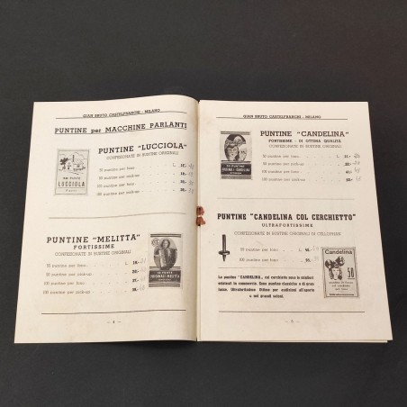 GIAN BRUTO CASTELFRANCHI Catalogo accessori fonografo ottobre 1946