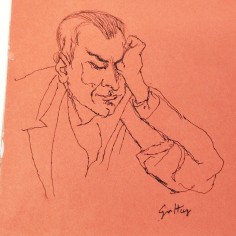 RENATO GUTTUSO autoritratto firmato su frontespizio catalogo mostra 1979