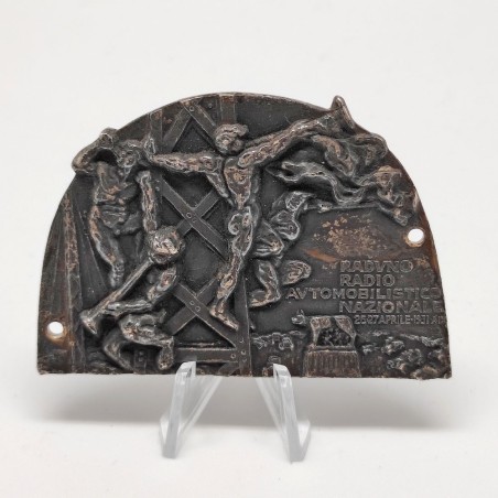 Placca Raduno Radio Automobilistico Nazionale 1931 argento 800