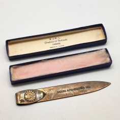 Automobile Club Parma segnalibro Raduno auto sciatorio 1962 con scatola d'epoca