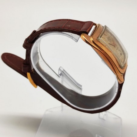 LORENZ orologio polso uomo Cioccolatone anni 70 cassa dorata usato