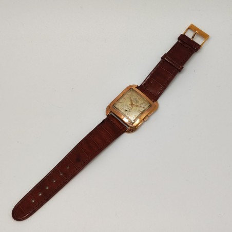 LORENZ orologio polso uomo Cioccolatone anni 70 cassa dorata usato