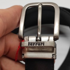 Ferrari Formula cintura uomo in pelle nera h. 24 mm nuova 2