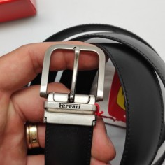 Ferrari Formula cintura uomo in pelle nera h. 27 mm nuova 2