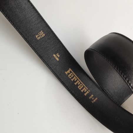 Ferrari Formula cintura uomo in pelle nera h. 27 mm nuova