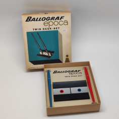 Stiloforo BALLOGRAF mod. Epoca twin desk set con due penne usato