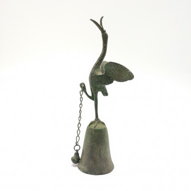 Antico campanello in bronzo periodo metà 1700 h. 22 cm