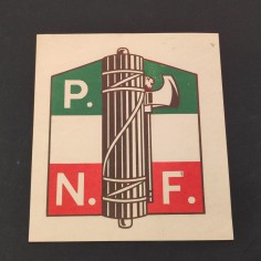 Volantino 18x20 cm con fascio e PNF anni 30