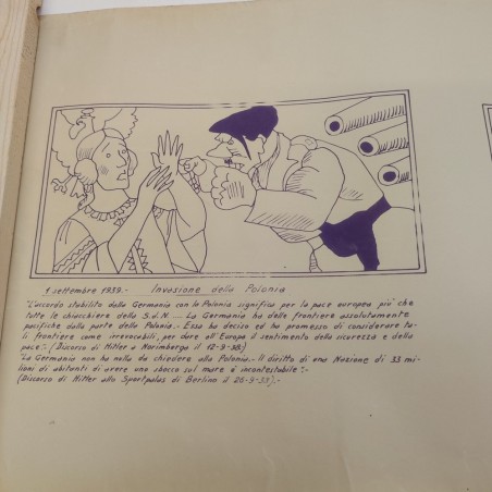 Stampe eliografiche strisce satira nazismo periodo fine anni 30
