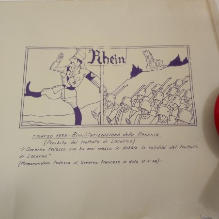 Stampe eliografiche strisce satira nazismo periodo fine anni 30