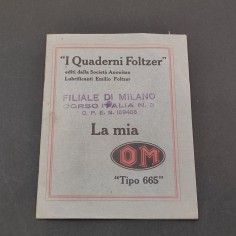 Quaderni Foltzer - Libretto La mia OM tipo 665