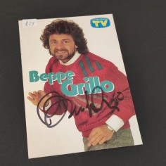 BEPPE GRILLO autografo originale cartolina TV Sorrisi e canzoni