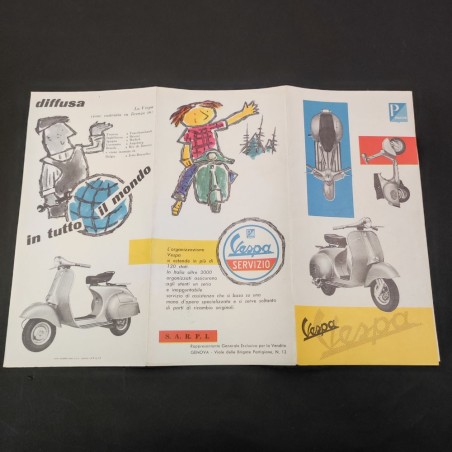 Piaggio Vespa brochure Vespizzatevi anno 1959 formato da aperto 33x45 cm