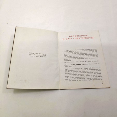 Libretto istruzioni per l'uso e manutenzione Motom 48 anno 1951