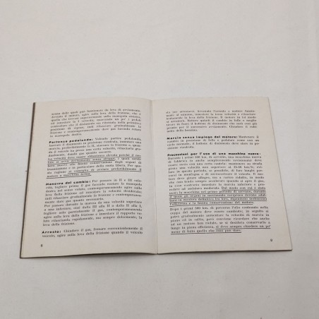 Libretto istruzioni per l'uso e manutenzione Motom 48 anno 1951