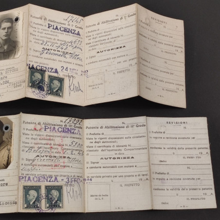 Lotto di due patenti di 1 e 2° grado 1944-1945 Sig. Girometta Cesare