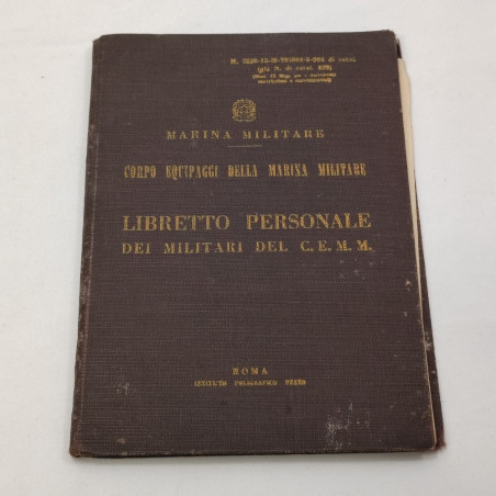 Marina Militare libretto personale dei militi del CEMM 1964
