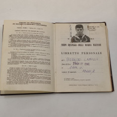 Marina Militare libretto personale dei militi del CEMM 1964 2