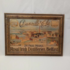 Cartello in masonite Dunville Co Ltd  Royal Irish Distilleries Belfast