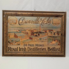 Cartello in masonite Dunville Co Ltd  Royal Irish Distilleries Belfast 2