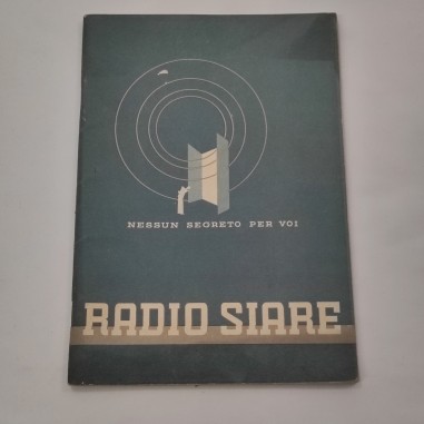 Catalogo gamma prodotti Radio SIARE anno 1936