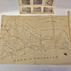 Carta grafica del percorso da Cesenatico a Forlì di Giuseppe Garibaldi 2
