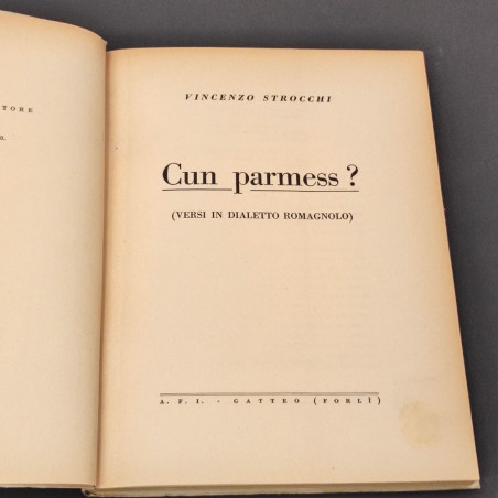 Libro poesie CUM PARMESS ? Autore Vincenzo Strocchi 1952