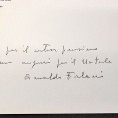 Biglietto augurale con dedica autografa ARNALDO FORLANI 1973 2