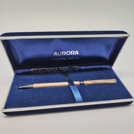 AUORA penna biro in argento anni 70 con scatola originale