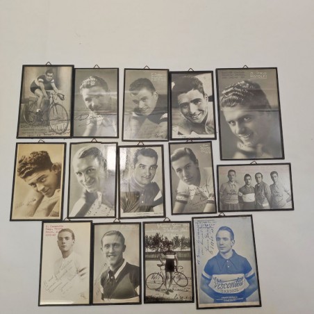 Lotto di 14 cartoline ciclisti anni 30/470 con autografi originali