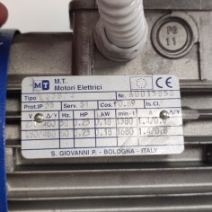 Motore elettrico M.T. tipo 638/4 0,18 Kw ex nastro trasportatore usato 2
