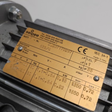Motore elettrico motoriduttore Bonfiglioli rpm 190/910 usato